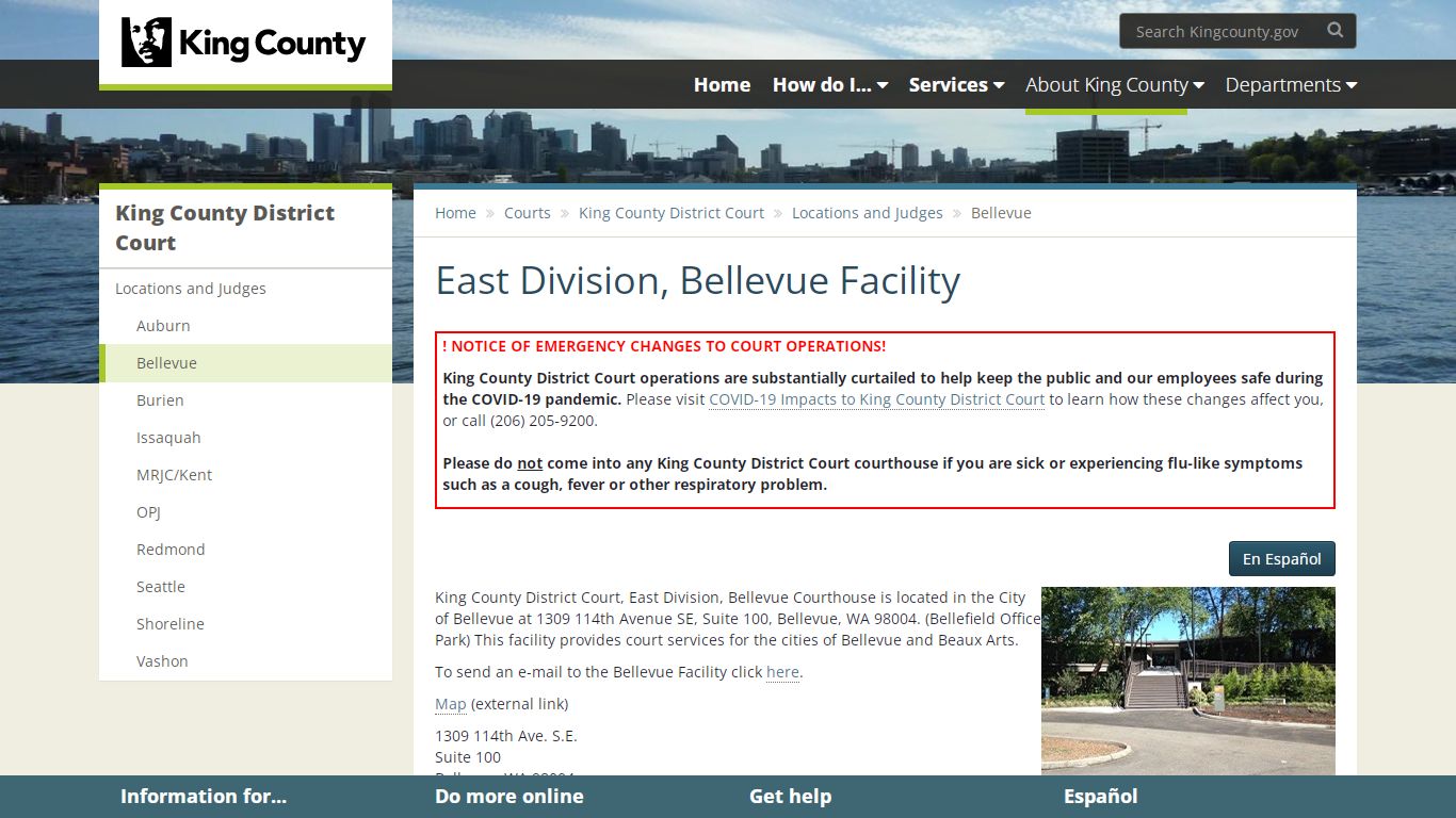 East Division, Bellevue Facility - King County